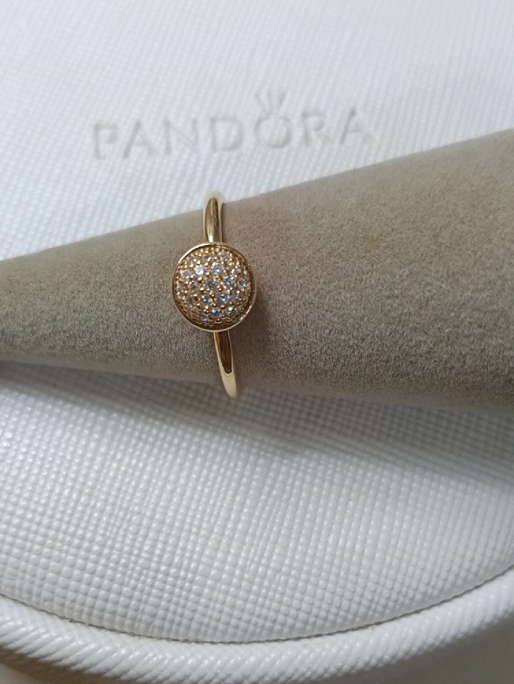 Pandora 14k Solid Gold & CZ Dazzling Droplets Ring (Only)